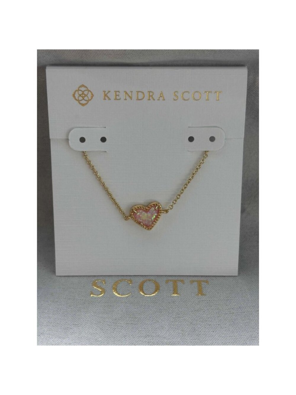 Kendra Scott Pink Heart Pendant Necklace